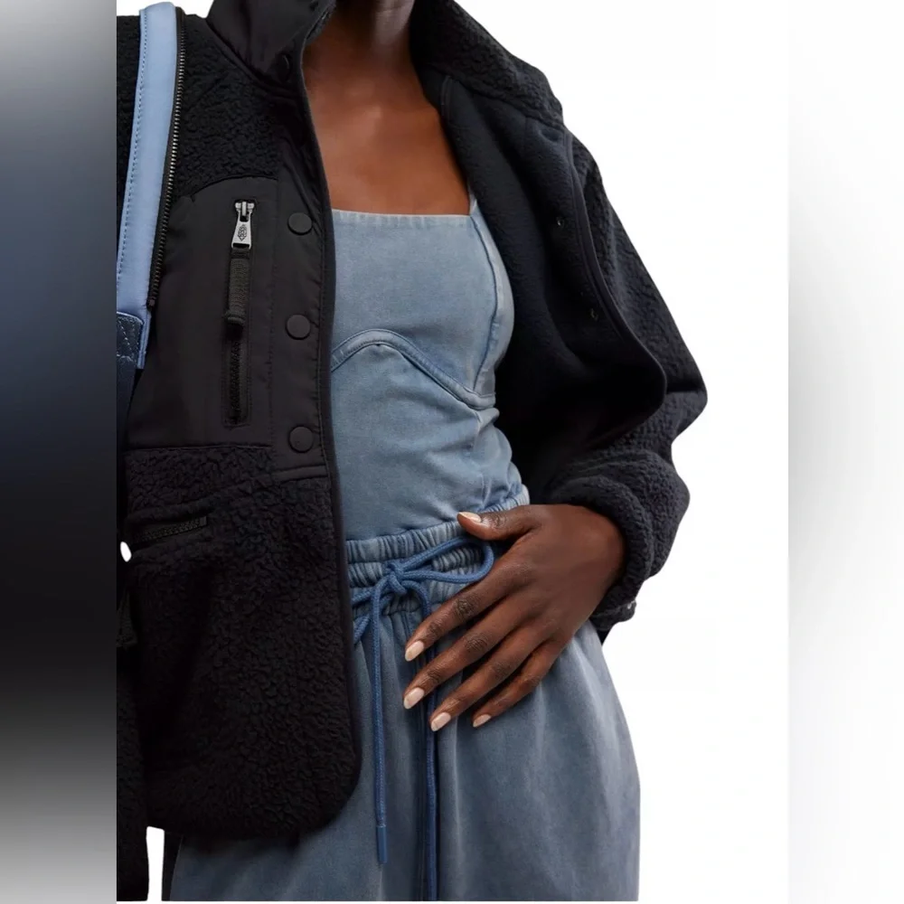 NWT Free People Movement XL Inbound Onesie in Skyline Misty Blue Jumpsuit $128 - Picture 8 of 12